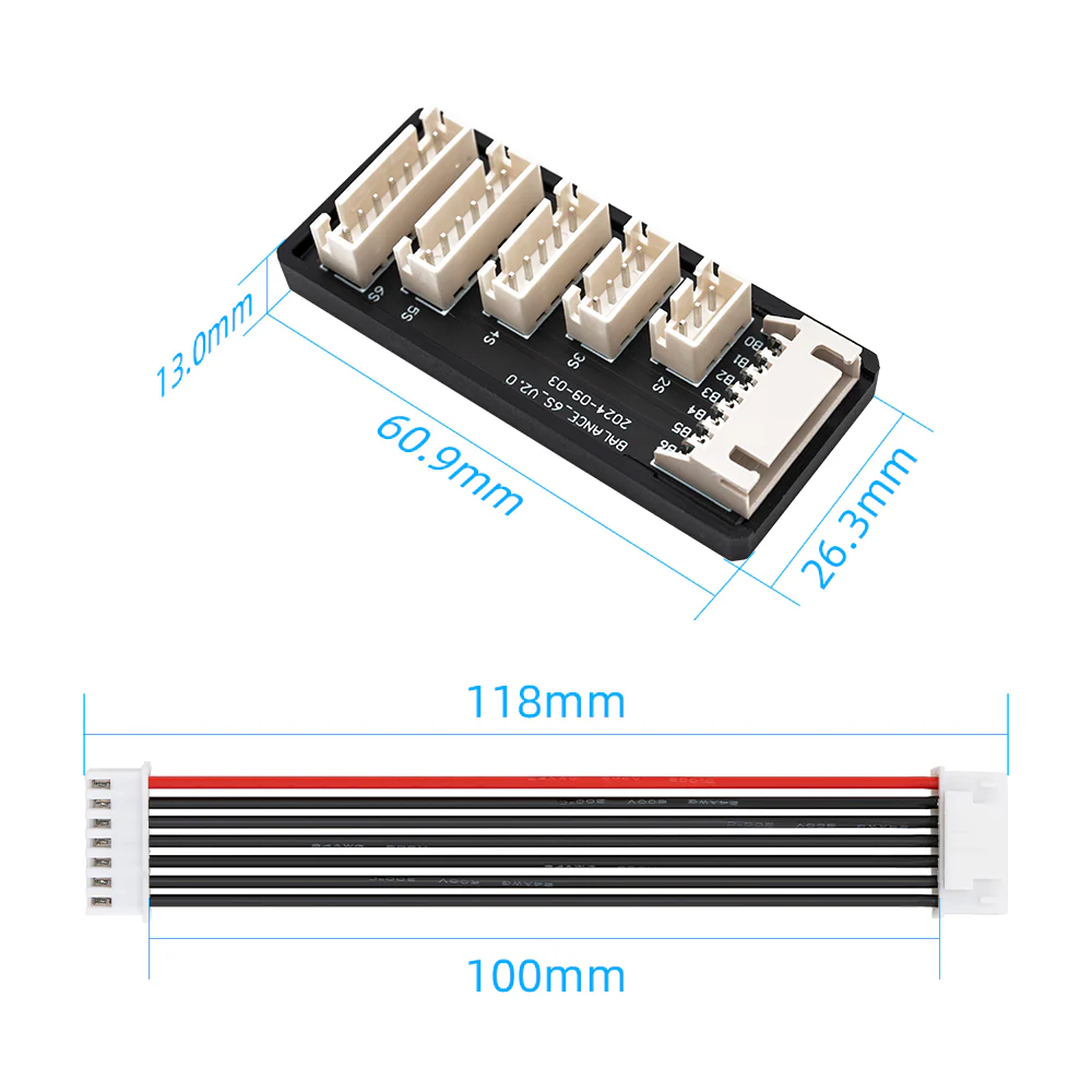 ToolkitRC 2S-6S Lithium Battery Balanced Charger Expansion JST XH Adapter Board - Image 5