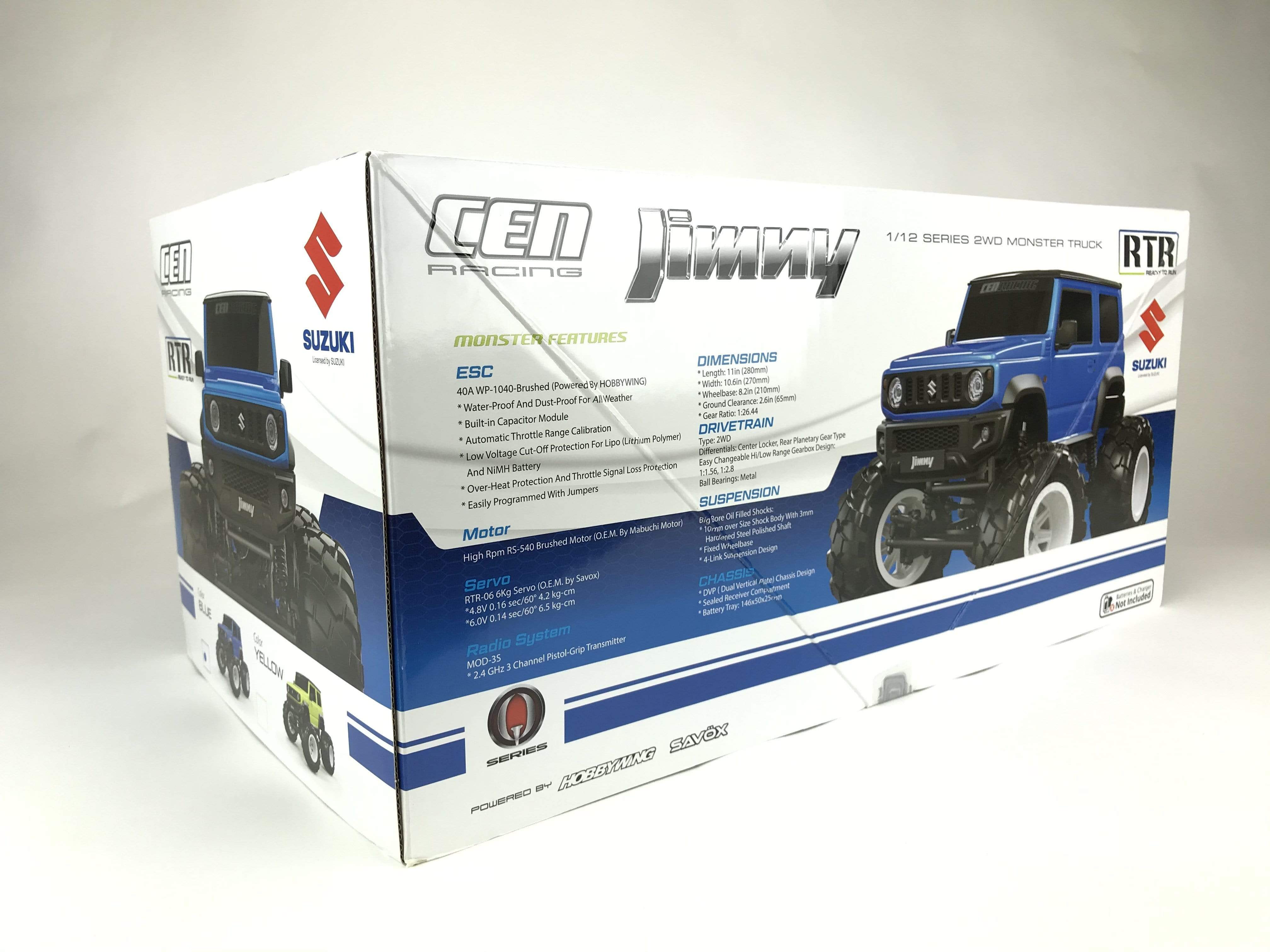 8937 Suzuki Jimny (Metallic Blue) 1/12 Scale 2WD RTR Monster Truck Q-Series - Image 10