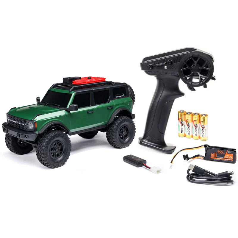 Axial 1/24 SCX24 Ford Bronco 4X4 RTR Brushed Rock Crawler (Battery & Charger Included) - Green - Image 19
