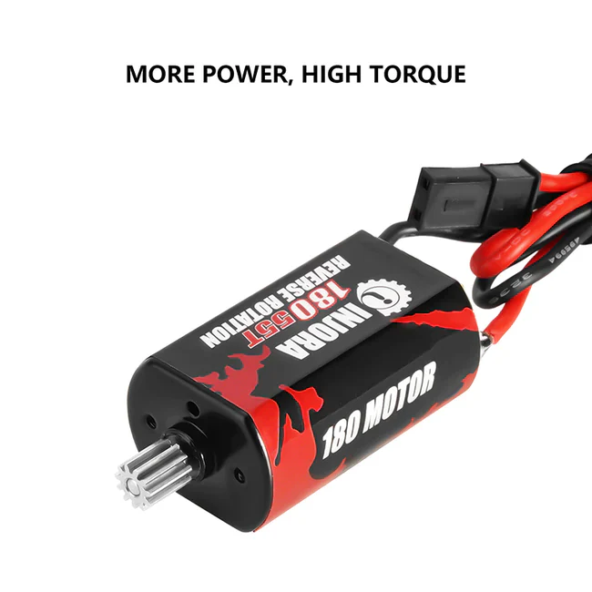 INJORA 180 Brushed 55T Red Motor with Steel Pinion for 1/18 TRX4M (INM11) - Image 8