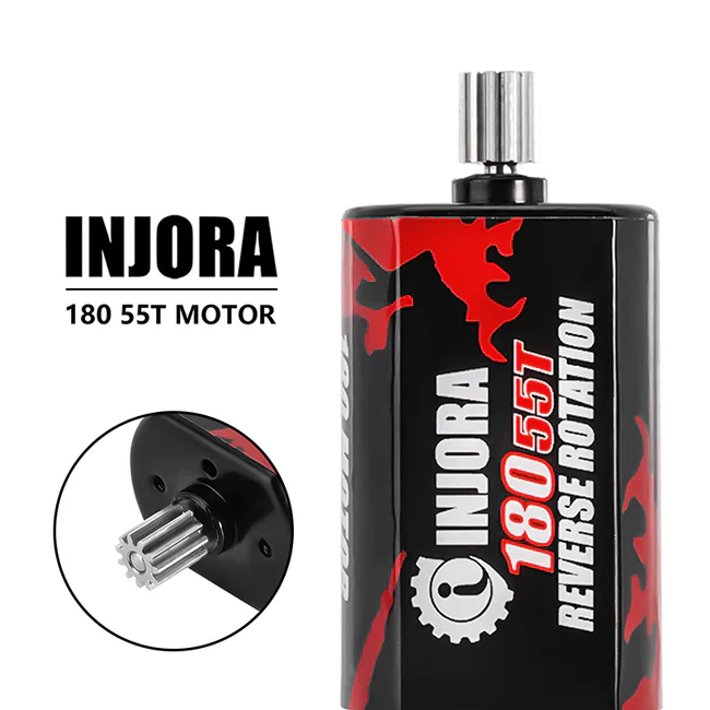INJORA 180 Brushed 55T Red Motor with Steel Pinion for 1/18 TRX4M (INM11) - Image 9