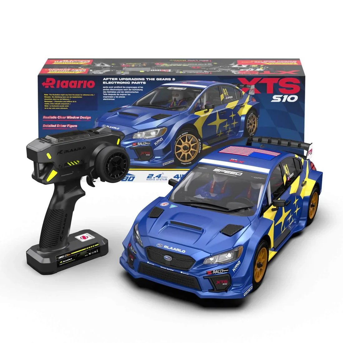 Rlaarlo 1/10 Scale RTR 4WD Carbon Fiber Brushless RC Rally Car - Image 10