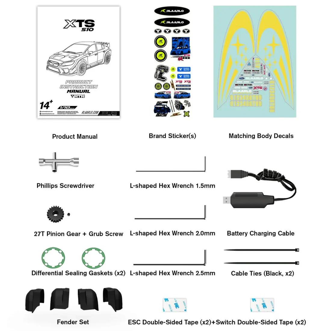 Rlaarlo 1/10 Scale RTR 4WD Carbon Fiber Brushless RC Rally Car - Image 23