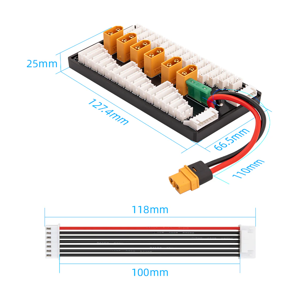 ToolkitRC Multi 2S-6S Lipo Parallel Balanced Adaptor Board XT60 - Image 4