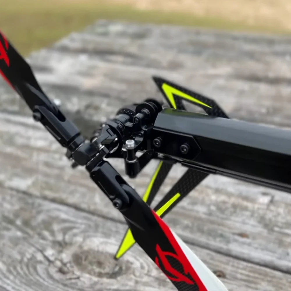 Tron 5.8 HERITAGE Helicopter Kit (w/o Blades) - Gray/Neon Yellow - Image 11