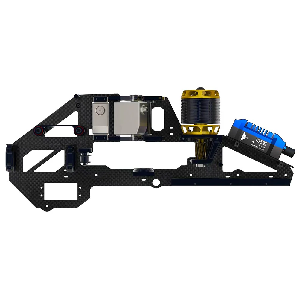 Tron 5.8 HERITAGE Helicopter Kit (w/o Blades) - Gray/Neon Yellow - Image 4