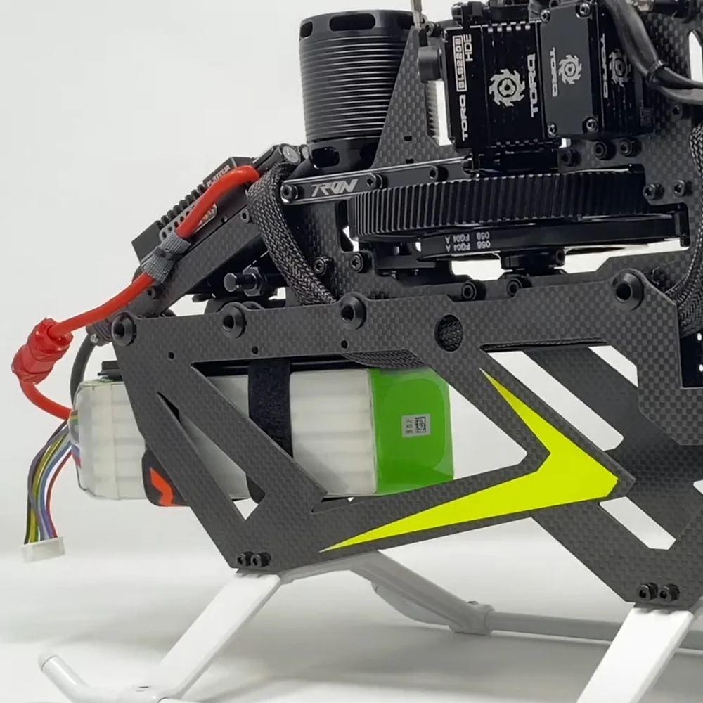 Tron 5.8 HERITAGE Helicopter Kit (w/o Blades) - Gray/Neon Yellow - Image 8