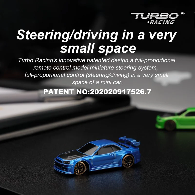 Turbo Racing C64 1:76 Drift Car - BLUE - Image 6