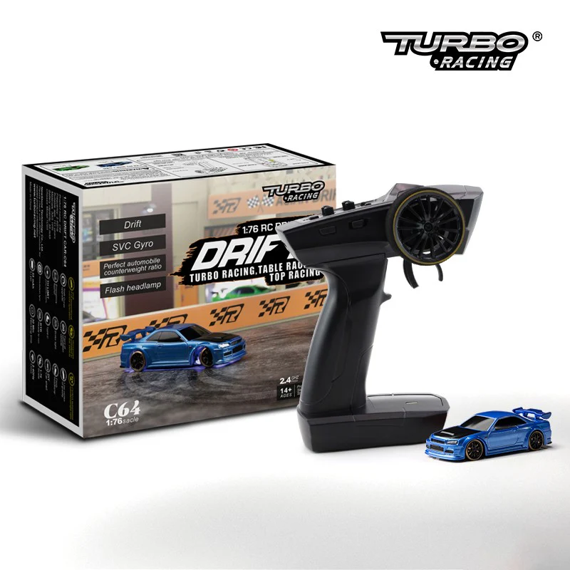 Turbo Racing C64 1:76 Drift Car - BLUE - Image 9