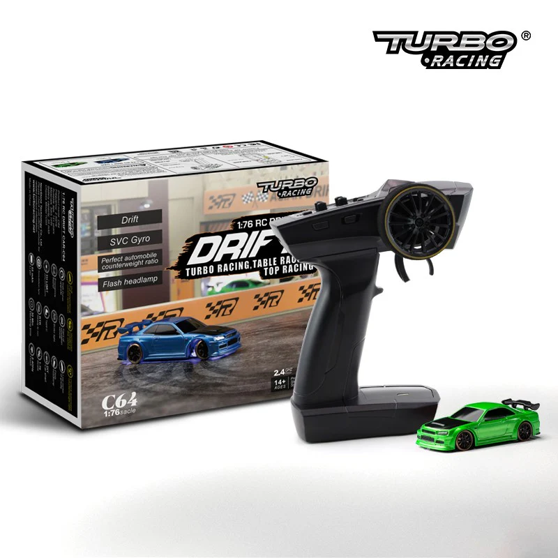 Turbo Racing C64 1:76 Drift Car - GREEN - Image 5