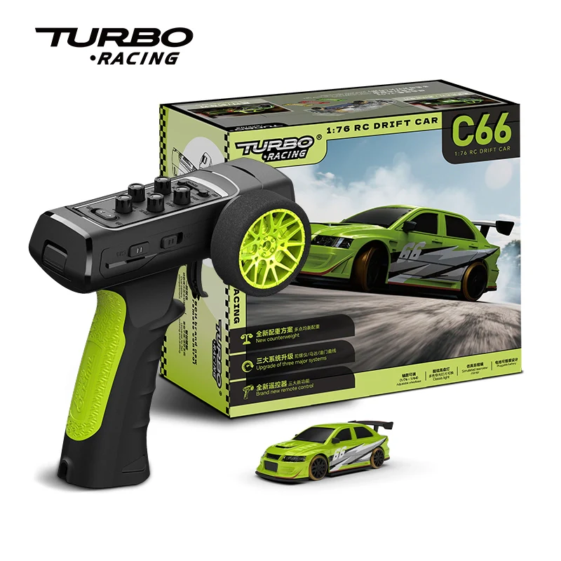 Turbo Racing C66 1:76 Scale RC Drift Car with GYRO RTR - Image 3